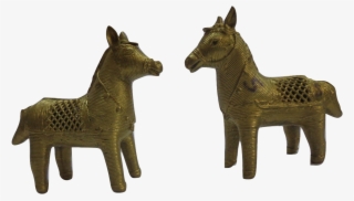 Handmade Brass Metal Indian Dhokra Handicraft Horse - Figurine