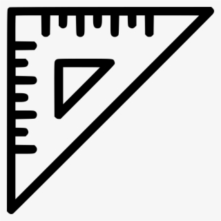 Ruler Scale Measure Comments - Set Square Icon Png