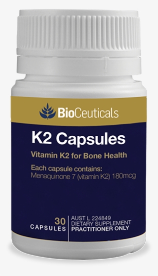 K2 Capsules 30 Softgel Capsules Show Detailed Photo - Bioceuticals Hair Skin Nails
