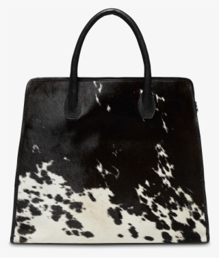 Carla Black White Pony/blk Cow Wash Tote Bag - Handbag