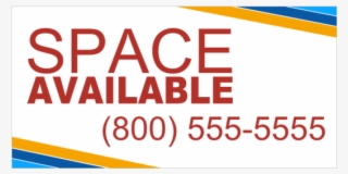 Vinyl Space Available Banner With Stripes In Corner - Poster