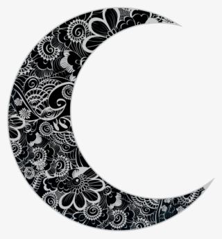 Ornated Moon Crescent - Crescent Moon Art