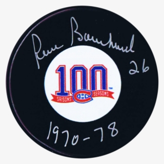 Pierre Bouchard Montreal Canadiens Autographed 100th - Circle