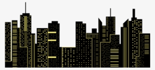 City Silhouette Transparent - Night City Silhouette Png