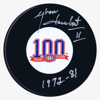 Yvon Lambert Montreal Canadiens Autographed 100 Years - Label