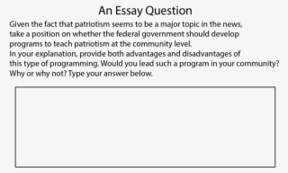 An Essay Question - Document