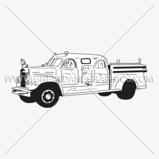 Collection Of Free Detailed Download On Ubisafe - Black And White Old Fire Truck Drawings