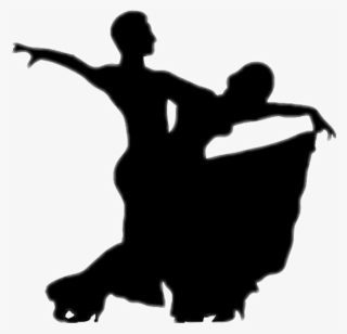 Dance Couple Black Shadow Stickers - Ballroom Dancer Silhouette