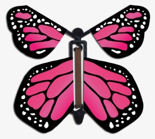 Pretty In Pink Wind Up Flying Butterfly - Happy New Year Butterfly