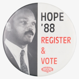 Hope '88 Register And Vote Political Button Museum - Circle