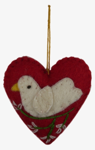 Dove Felt Christmas Decoration Karma Gear - Heart