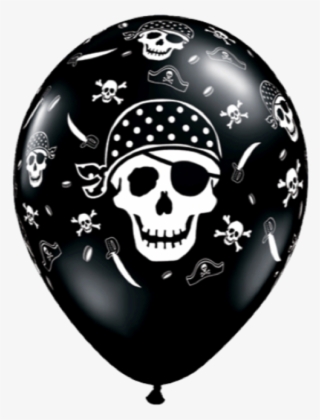 Pirate Skull & Cross Bones Black , Pose Med - Skull And Bones Happy Birthday