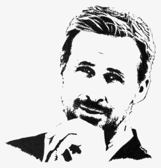 Ryan Gosling - Ryan Gosling Black And White Png