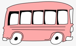 Pink Cartoon Fast Car - Pink Bus Clip Art