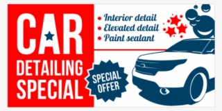 Special Offer Auto Detailing Vinyl Banner With Stars - Motivational Workout Quotes