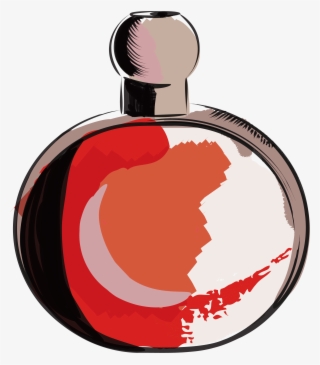 Perfume Calvin Klein Bottle Clip Art - Perfume Red Round Bottle
