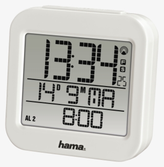 "rc 130" Radio Controlled Alarm Clock, White - Radio Clock