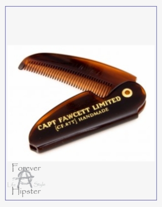 Captain Fawcett's Folding Pocket Moustache Comb - Hairdresser