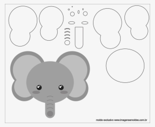 Molde De Elefante Para Eva - Molde De Mascara De Elefante Em Eva