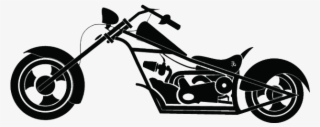 Chopper Clipart Motorcycle Wheel - Motorcycle Harley Davidson Black And White