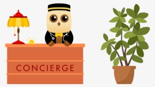 Owl Concierge 2-04 - Concierge Cartoon