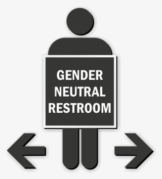 Gender Neutral Restroom Die Cut Sign Kit - Sign