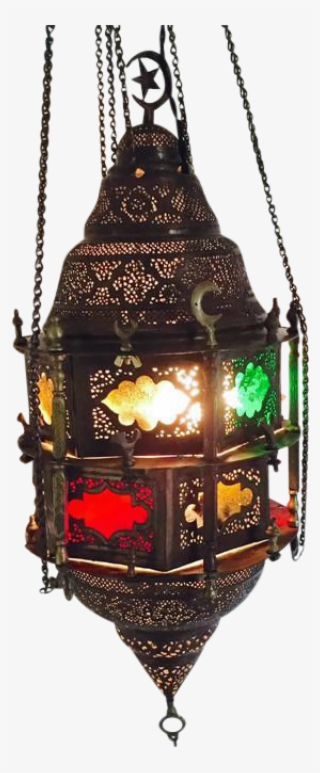 Antique Turkish Pierced Brass - Turkish Lamp Png
