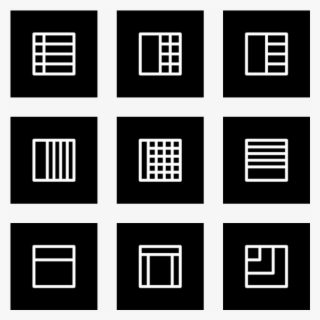 Layouts Outline Icon In Style Flat Square White On - Tile Dashboard