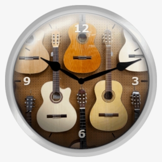 Various Guitars Hanging From Wall - Acoustic Guitar