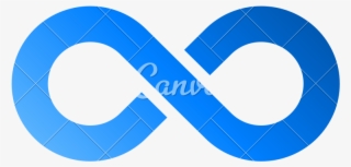 Infinity Symbol Blue Gradient With Discontinuation - Circle