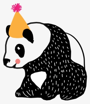 Png Of The Cute Little Panda Bear Available For Free - Panda With Party Hat