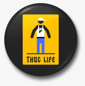Thug Life Badge - Häkelarbeit • Große Bälle Des Garn-handwerks Steinuntersetzer
