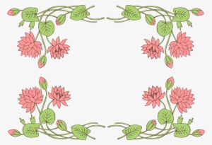 Jpg Download - Lotus Flower Page Border Designs