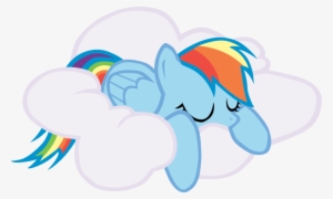 Fanmade Rainbow Dash Sleeping On Cloud - My Little Pony Rainbow Dash Sleeping