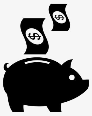 Two Dollar Bills On Piggy Bank Comments - Cofrinho Icone