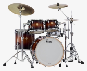 Vector Royalty Free Library Drums Transparent Acoustic - Pearl Limited Edition Masters Mahogany 4-piece Shell