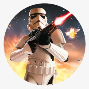 Star Wars Battlefront Trooper Edible Cake Topper - Star Wars Images Round