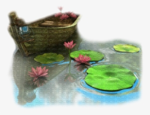 Boat Pond Lily Pad - Wallpaper