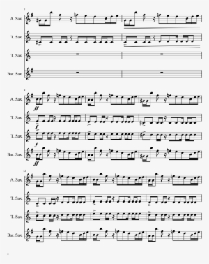 Megalovania Sheet Music Composed By Toby Fox 2 Of 7 - Megalovania Tenor Sax Solo