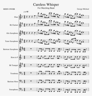 Careless Whisper Sheet Music For Flute Clarinet Alto - Careless Whisper