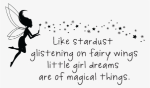 Little Girl Dreams Stardust Wall Decal - Quotes For Girls Png