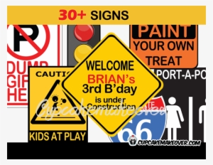 Printable Construction Party Signs - Children's Party