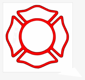 Blank Family Crest Symbols - Fire Department Maltese Cross Red