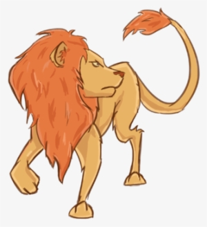 Lion With Up Tails