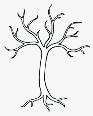 Coloring Bare Tree Clip Art Vector Clip Art Online, - Bare Tree Clip Art
