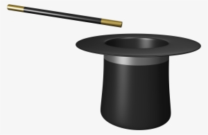 Magician Hat With Wand Png Transparent Image - Magician Hat And Wand Png