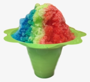 Hawaiian Shaved Ice - Snow Cones In Flower Cup