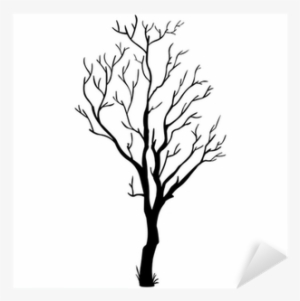 Vector Black Silhouette Of A Bare Tree Sticker • Pixers® - Bare Tree Branch Vector
