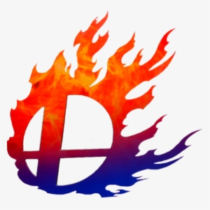 Default Super Smash Bros Wii U Symbol On Fire Png By - Super Smash Bros Fire