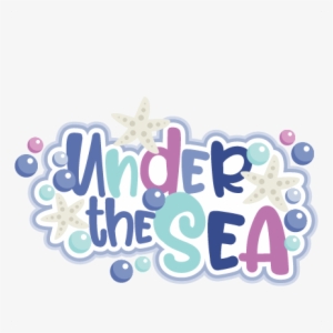 Under The Sea Title Unicorn Svg Cut File Scrapbook - Under The Sea Svg